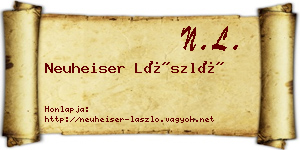 Neuheiser László névjegykártya